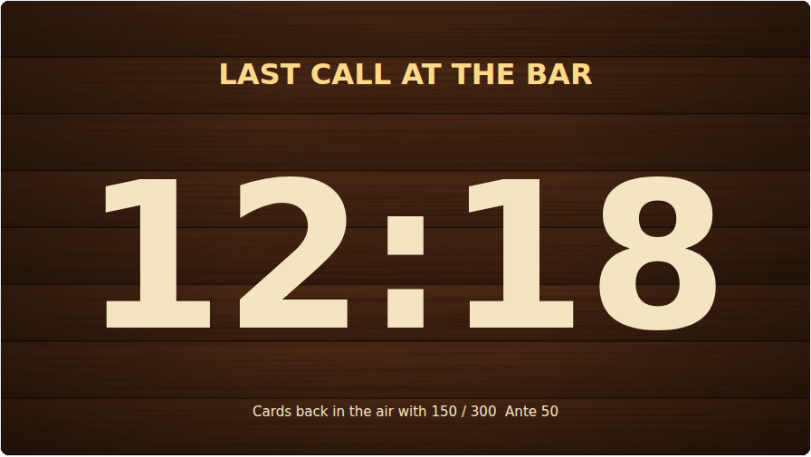 Dusty Trail Saloon break screen on a TV