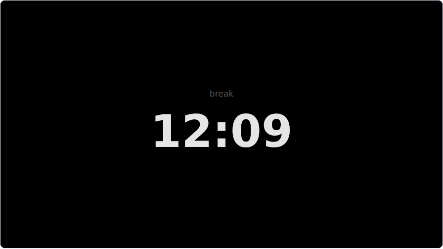 Zen Minimal break screen on a TV