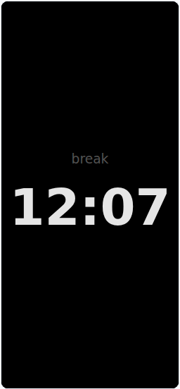 Zen Minimal break screen on a phone