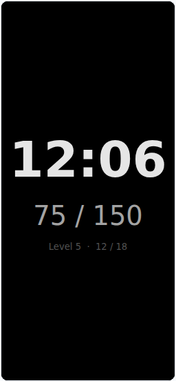 Zen Minimal main screen on a phone